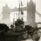 U-155 exhibido en Londres tras el final de la guerra. Wikimedia Commons